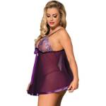 BABYDOLL SUBBLIME CON FIOCCO E DETTAGLI LUCIDI VIOLA L / XL