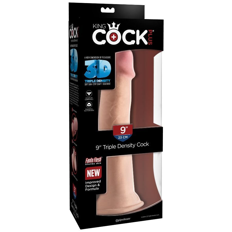 KINGCOCK TRIPLA DENSITÀ PENE 23 CM - Sexy Shop On Line - Pacco 100% anonimo