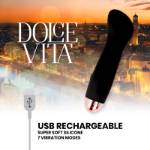 VIBRATORE RICARICABILE DOLCE VITA ONE BLACK 10 VELOCIT?