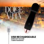 VIBRATORE RICARICABILE DOLCE VITA TRE NERO A 10 VELOCIT?