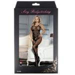 QUEEN LINGERIE APERTO BODYSTOCK CROTHLESS FLOWER LACES SL