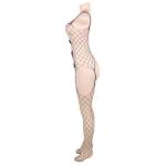 QUEEN LINGERIE CROP TOP SUSPENDER FISHNET BODYSTOCKING SL