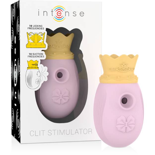 STIMOLATORE INTENSO DEL CLIT 10 FREQUENZE DI LECCATA E ASPIRAZIONE - ROSA