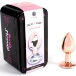 SECRET PLAY - BUTT PLUG IN METALLO ORO ROSA MISURA PICCOLA 7 CM