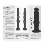 BLACK&SILVER - SCOTT ANAL PLUG PREMIUM SILICONE BLACK
