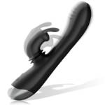 BLACK&SILVER - ADAM STIMULATING VIBE SILICONE RECHARGEABLE BLACK