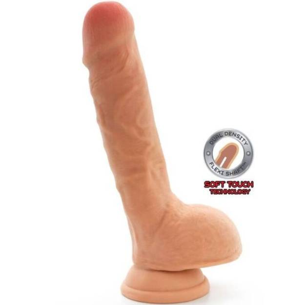 GET REAL - DILDO A DOPPIA DENSITÀ PELLE DI 25,5 CM IN PELLE