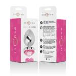 INTENSE - PLUG ANALE METALLO ALLUMINIO CUORE N ROSA TAGLIA M