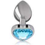 INTENSE - PLUG ANALE METALLO ALLUMINIO CUORE N BLU TAGLIA M