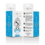 INTENSE - PLUG ANALE METALLO ALLUMINIO CUORE N BLU TAGLIA M