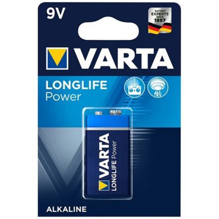 VARTA LONGLIFE POWER BATTERIA ALCALINA 9V LR61 1 UNITÀ