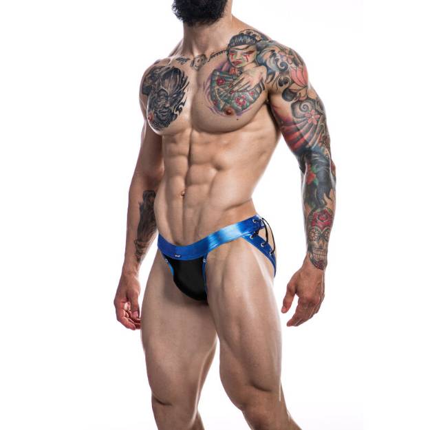 CUT4MEN - JOCKSTRAP DESIRE IN PELLE BLU S