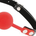 DARKNESS BALL IN SILICONE GAG ROSSO