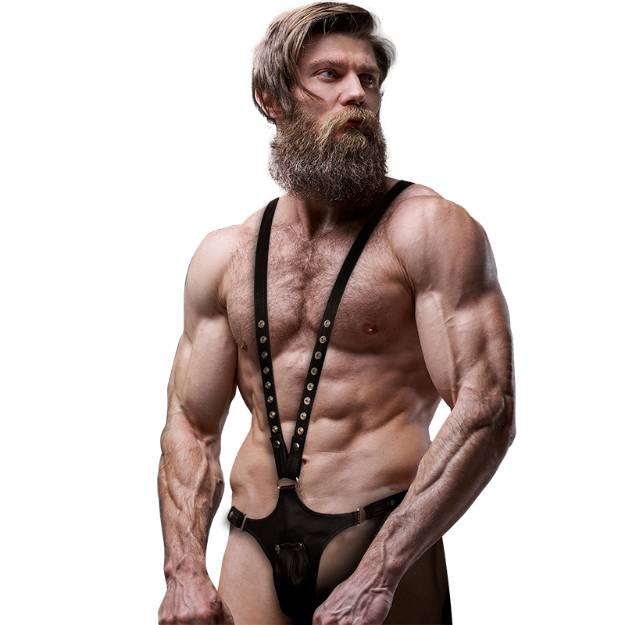 FETISH SUBMISSIVE ATTITUDE - ECO LEATHER BODY STRAP HARNESS MEN