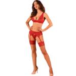 OBSESSIVE - SET TRE PEZZI LACELOVE ROSSO XS/S