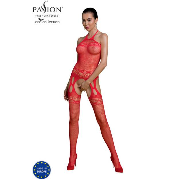 PASSION - ECO COLLECTION BODYSTOCKING ECO BS006 ROJO