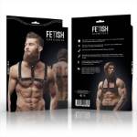 FETISH SUBMISSIVE ATTITUDE - ARNÉS AJUSTABLE ECOPIEL PECHO CON COLLAR HOMBRE