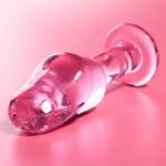 NEBULA SERIES BY IBIZA™ - MODELLO 6 PLUG ANALE VETRO BOROSILICATO 12,5 X 4 CM ROSA