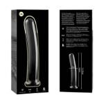 NEBULA SERIES BY IBIZA™ - MODELLO 8 DILDO IN VETRO BOROSILICATO 14,5 X 2 CM TRASPARENTE