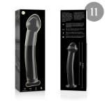 NEBULA SERIES BY IBIZA™ - MODELLO 11 DILDO IN VETRO BOROSILICATO 16 X 3 CM TRASPARENTE