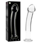 NEBULA SERIES BY IBIZA™ - MODELLO 11 DILDO IN VETRO BOROSILICATO 16 X 3 CM TRASPARENTE