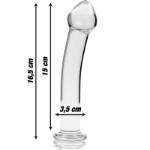 NEBULA SERIES BY IBIZA™ - MODELLO 11 DILDO IN VETRO BOROSILICATO 16 X 3 CM TRASPARENTE