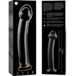 NEBULA SERIES BY IBIZA™ - MODELLO 11 DILDO IN VETRO BOROSILICATO 16 X 3 CM TRASPARENTE