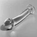 NEBULA SERIES BY IBIZA™ - MODELLO 11 DILDO IN VETRO BOROSILICATO 16 X 3 CM TRASPARENTE