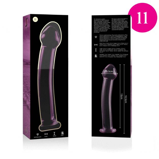 NEBULA SERIES BY IBIZA™ - MODELLO 11 DILDO IN VETRO BOROSILICATO 16 X 3 CM ROSA