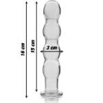 NEBULA SERIES BY IBIZA™ - MODELLO 10 DILDO IN VETRO BOROSILICATO 16,5 X 3,5 CM TRASPARENTE