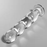 NEBULA SERIES BY IBIZA™ - MODELLO 10 DILDO IN VETRO BOROSILICATO 16,5 X 3,5 CM TRASPARENTE