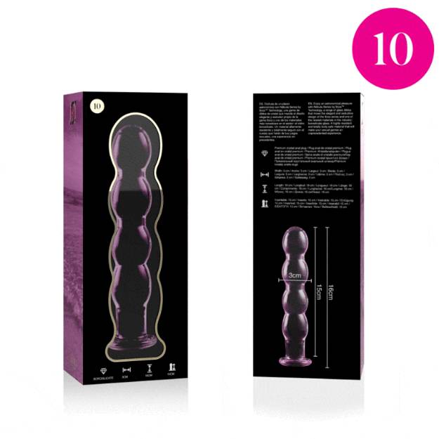 NEBULA SERIES BY IBIZA™ - MODELLO 10 DILDO IN VETRO BOROSILICATO 16,5 X 3,5 CM ROSA