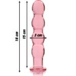 NEBULA SERIES BY IBIZA™ - MODELLO 10 DILDO IN VETRO BOROSILICATO 16,5 X 3,5 CM ROSA