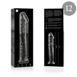 NEBULA SERIES BY IBIZA™ - MODELLO 12 DILDO IN VETRO BOROSILICATO 17 X 3,5 CM TRASPARENTE