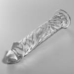 NEBULA SERIES BY IBIZA™ - MODELLO 12 DILDO IN VETRO BOROSILICATO 17 X 3,5 CM TRASPARENTE