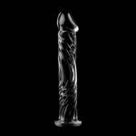 NEBULA SERIES BY IBIZA™ - MODELLO 12 DILDO IN VETRO BOROSILICATO 17 X 3,5 CM TRASPARENTE