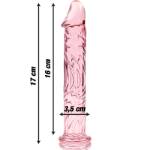 NEBULA SERIES BY IBIZA™ - MODELLO 12 DILDO IN VETRO BOROSILICATO 17 X 3,5 CM ROSA