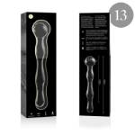 NEBULA SERIES BY IBIZA™ - MODELLO 13 DILDO IN VETRO BOROSILICATO 18 X 3,5 CM TRASPARENTE