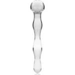 NEBULA SERIES BY IBIZA™ - MODELLO 13 DILDO IN VETRO BOROSILICATO 18 X 3,5 CM TRASPARENTE