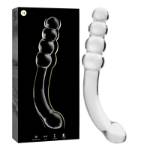 NEBULA SERIES BY IBIZA™ - MODELLO 14 DILDO IN VETRO BOROSILICATO 18,5 X 3 CM TRASPARENTE