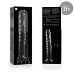 NEBULA SERIES BY IBIZA™ - MODELLO 16 DILDO IN VETRO BOROSILICATO 18,5 X 3 CM TRASPARENTE