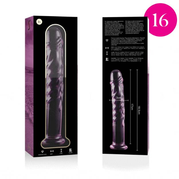 NEBULA SERIES BY IBIZA™ - MODELLO 16 DILDO IN VETRO BOROSILICATO 18,5 X 3 CM ROSA