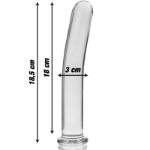 NEBULA SERIES BY IBIZA™ - MODELLO 17 DILDO IN VETRO BOROSILICATO 18,5 X 3 CM TRASPARENTE