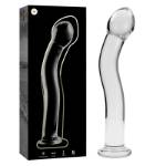 NEBULA SERIES BY IBIZA™ - MODELLO 18 DILDO IN VETRO BOROSILICATO 18,5 X 3,5 CM TRASPARENTE