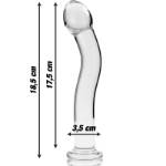 NEBULA SERIES BY IBIZA™ - MODELLO 18 DILDO IN VETRO BOROSILICATO 18,5 X 3,5 CM TRASPARENTE