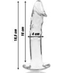 NEBULA SERIES BY IBIZA™ - MODELLO 19 DILDO IN VETRO BOROSILICATO 18,5 X 4 CM TRASPARENTE