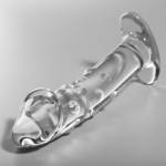 NEBULA SERIES BY IBIZA™ - MODELLO 19 DILDO IN VETRO BOROSILICATO 18,5 X 4 CM TRASPARENTE