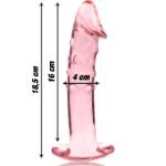 NEBULA SERIES BY IBIZA™ - MODELLO 19 DILDO IN VETRO BOROSILICATO 18,5 X 4 CM ROSA