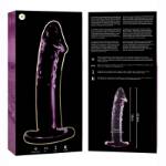 NEBULA SERIES BY IBIZA™ - MODELLO 19 DILDO IN VETRO BOROSILICATO 18,5 X 4 CM ROSA