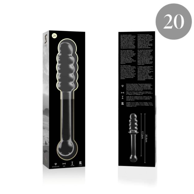 NEBULA SERIES BY IBIZA™ - MODELLO 20 DILDO IN VETRO BOROSILICATO 20,5 X 3 CM TRASPARENTE